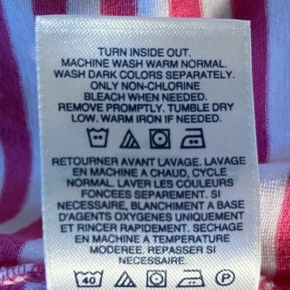 Lands End Women’s Striped Plus Size T-Shirt Dress - Picture 5 of 7